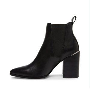 Steve Madden Black Leather Heeled KNOXI Boot (Women's Size 8)